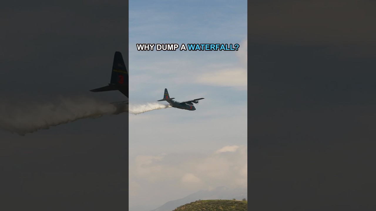 산불 비행기는 왜 불 위가 아니라 앞쪽에 붉은 띠를 놓을까